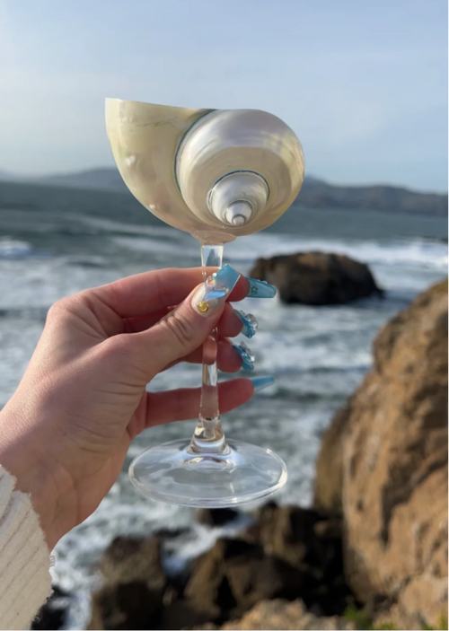 Mermaid Shell Wine Glass