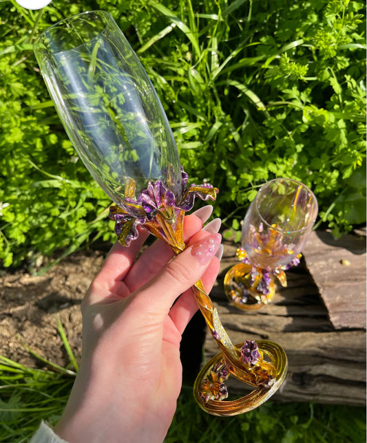 Gold and Purple Glass