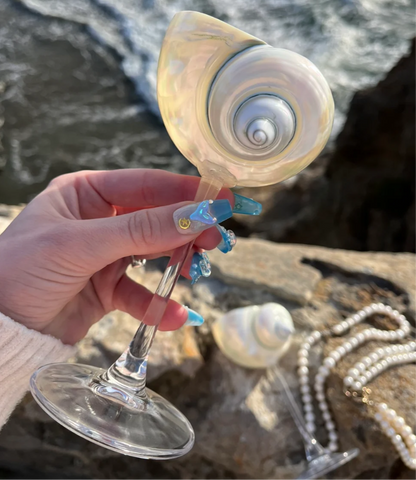 Mermaid Shell Wine Glass
