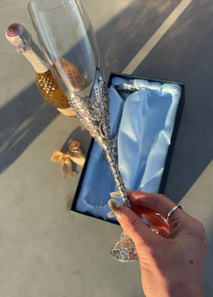 Princess Rhinestone Champagne Glass